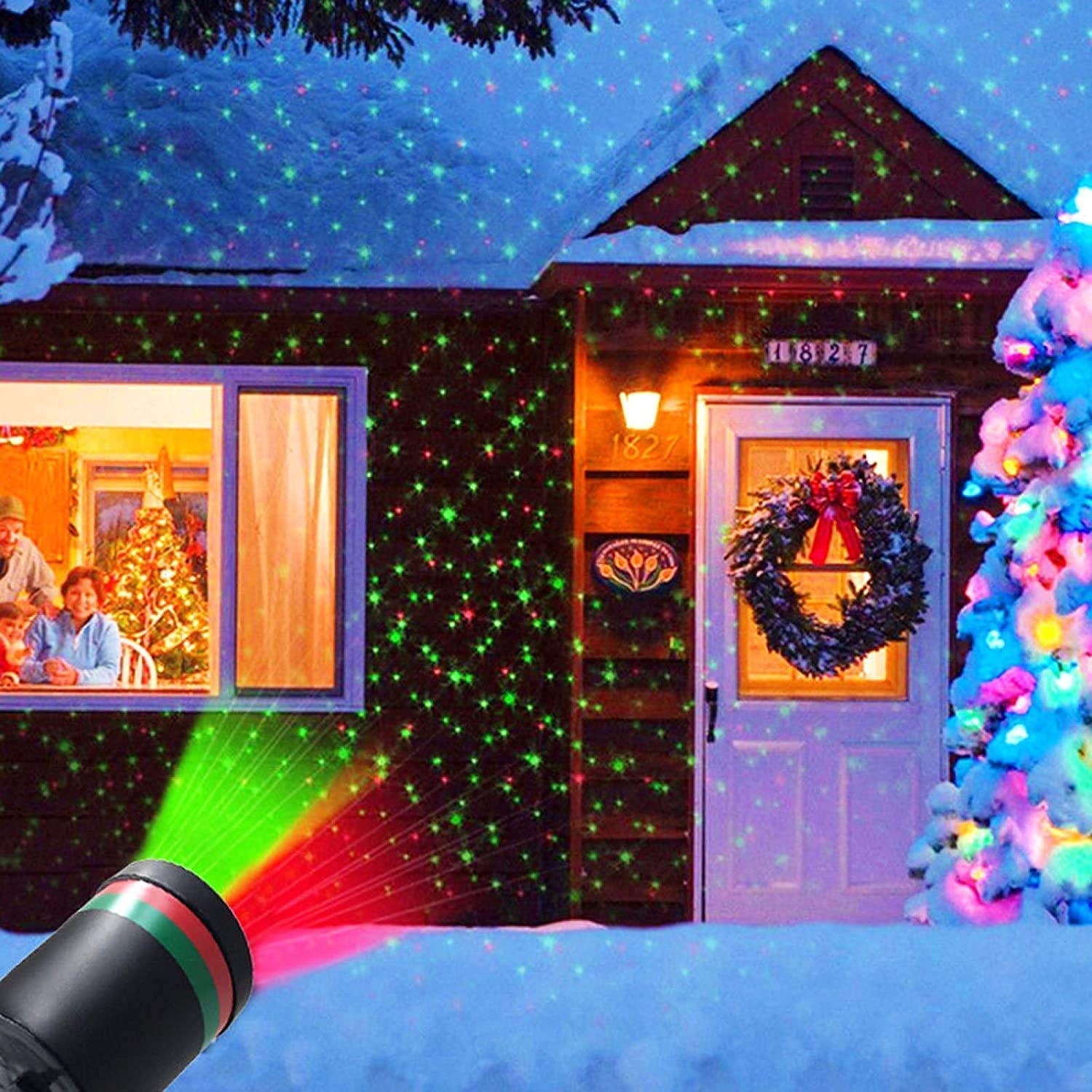 Amazon.co.jp : クリスマス屋外レーザー光プロジェクター、ledの風景